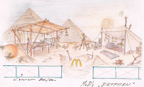 Mc Donald's Egyptien archeology